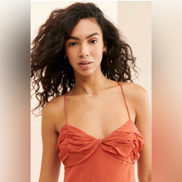 ANTHROPOLOGIE Twist-Front Slip Mini Dress-Size 8 New with Tags - Picture 3 of 13